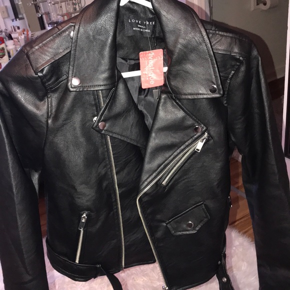 Love Tree Jackets & Blazers - Faux leather jacket